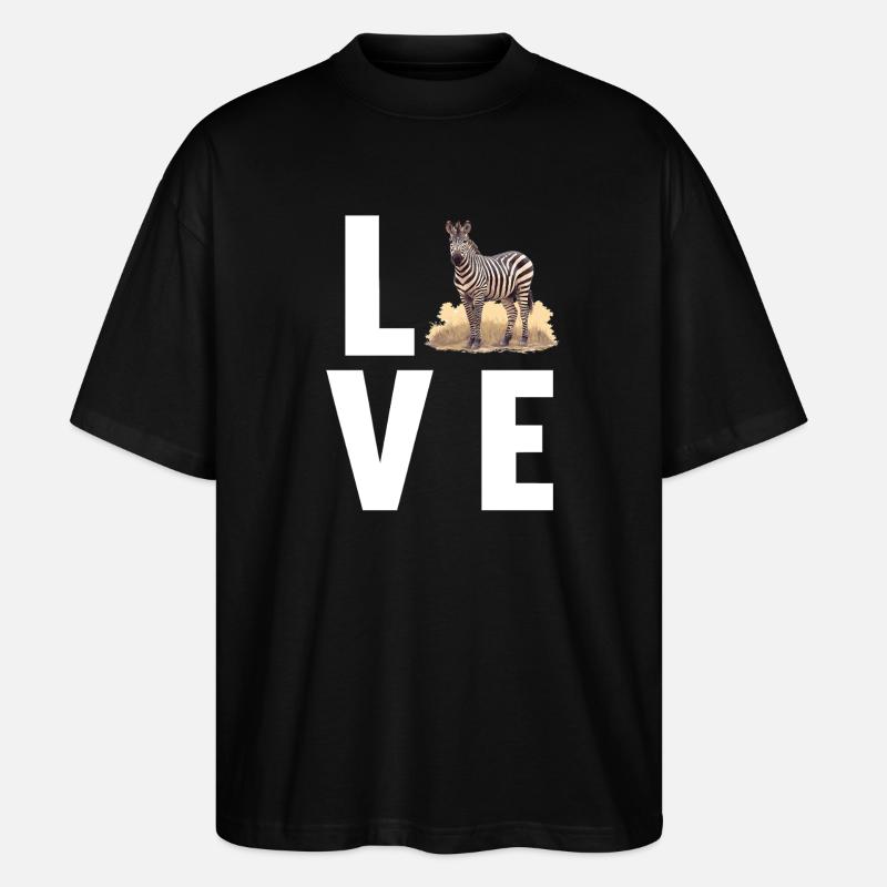 Zebras Zebra - Stanley/Stella Oversized Unisex Bio T-Shirt Blaster 2.0 - Schwarz