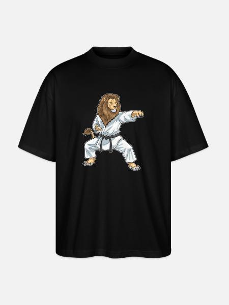 Lion Karate Martial Arts - Stanley/Stella Oversized Unisex Organic T-shirt Blaster 2.0 - black