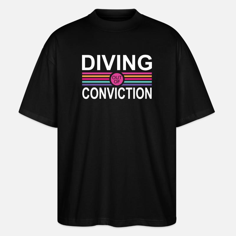 Diving Conviction - Stanley/Stella Oversized Unisex Bio T-Shirt Blaster 2.0 - Schwarz