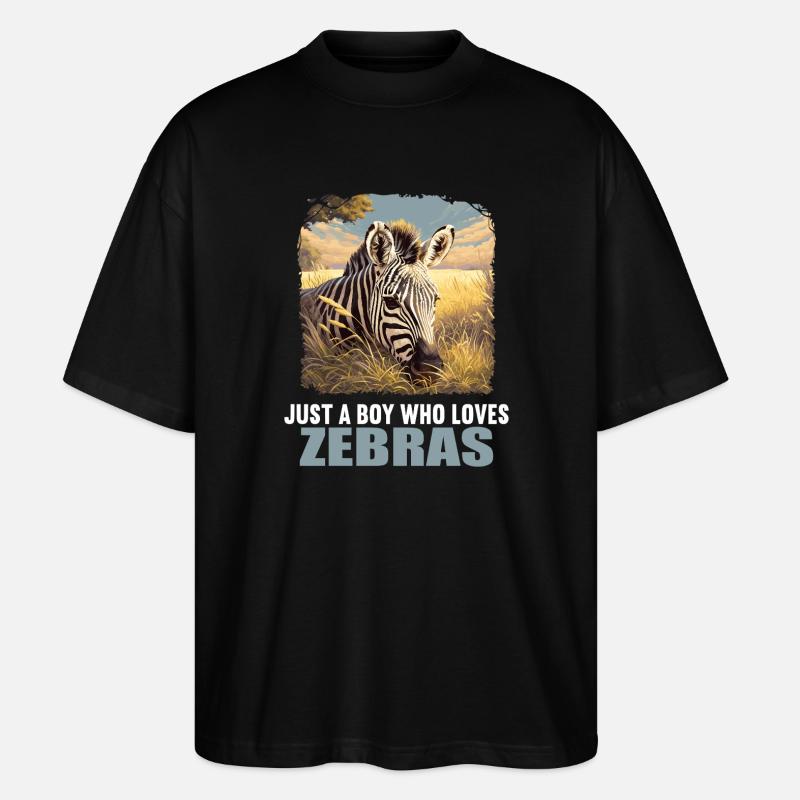 Zebras Zebra - Stanley/Stella Oversized Unisex Bio T-Shirt Blaster 2.0 - Schwarz