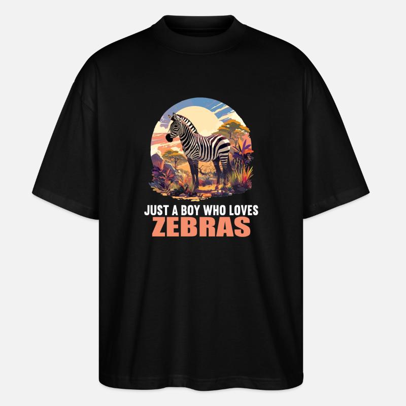 Zebras Zebra - Stanley/Stella Oversized Unisex Bio T-Shirt Blaster 2.0 - Schwarz