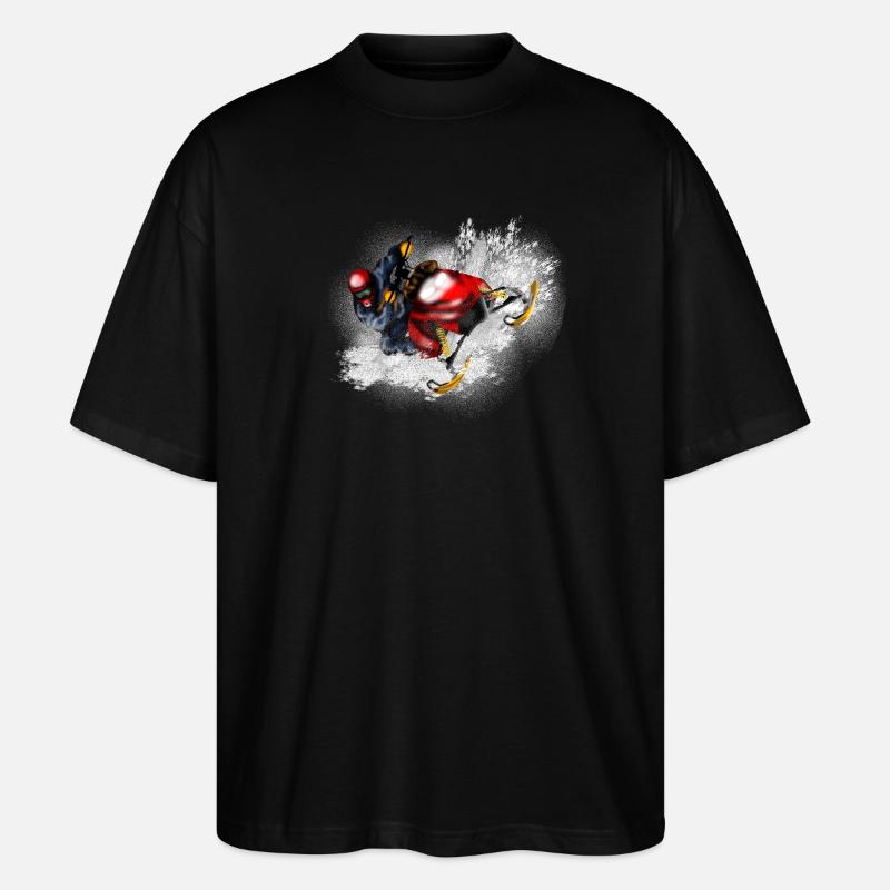 Snowmobile - Stanley/Stella Oversized Unisex Bio T-Shirt Blaster 2.0 - Schwarz