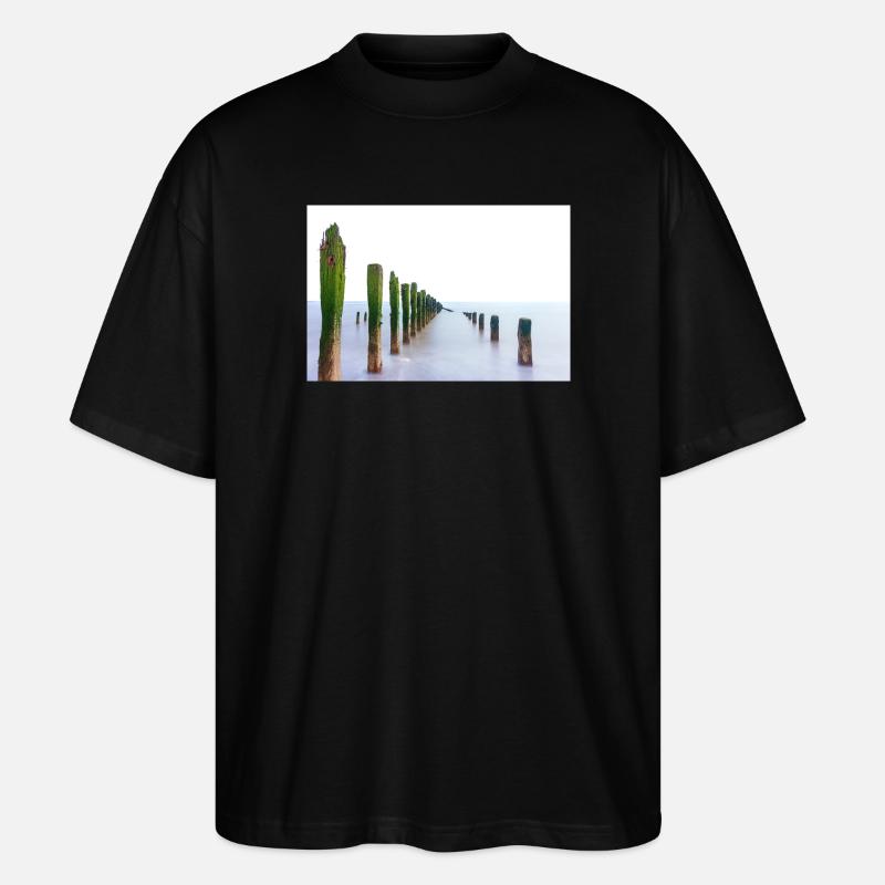 Point d’éjection d’exposition longue - T-shirt bio Blaster 2.0 coupe oversize Stanley/Stella Unisexe - noir