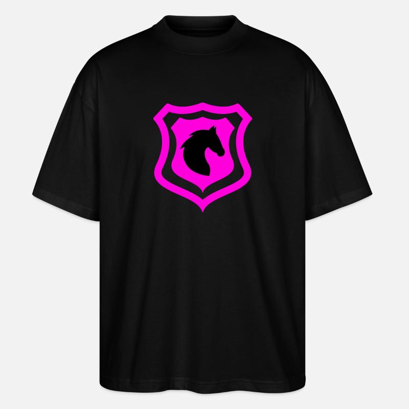 Pferde - Stanley/Stella Oversized Unisex Bio T-Shirt Blaster 2.0 - Schwarz
