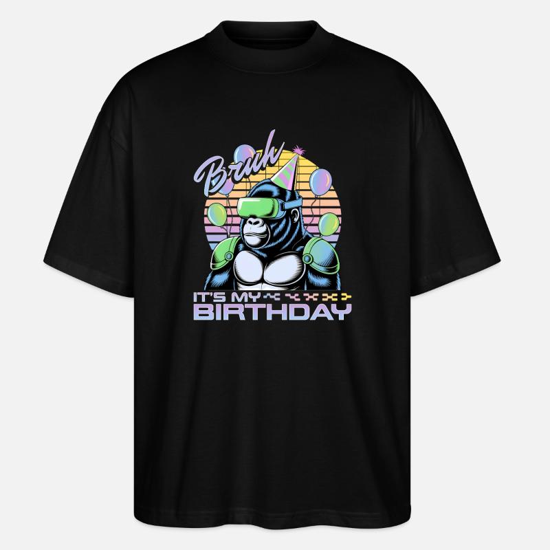 Birthday Gamer VR - Stanley/Stella Oversized Unisex Bio T-Shirt Blaster 2.0 - Schwarz