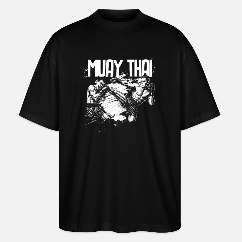 Muay Thai – High Kick - Stanley/Stella Oversized Unisex Bio T-Shirt Blaster 2.0 - Schwarz