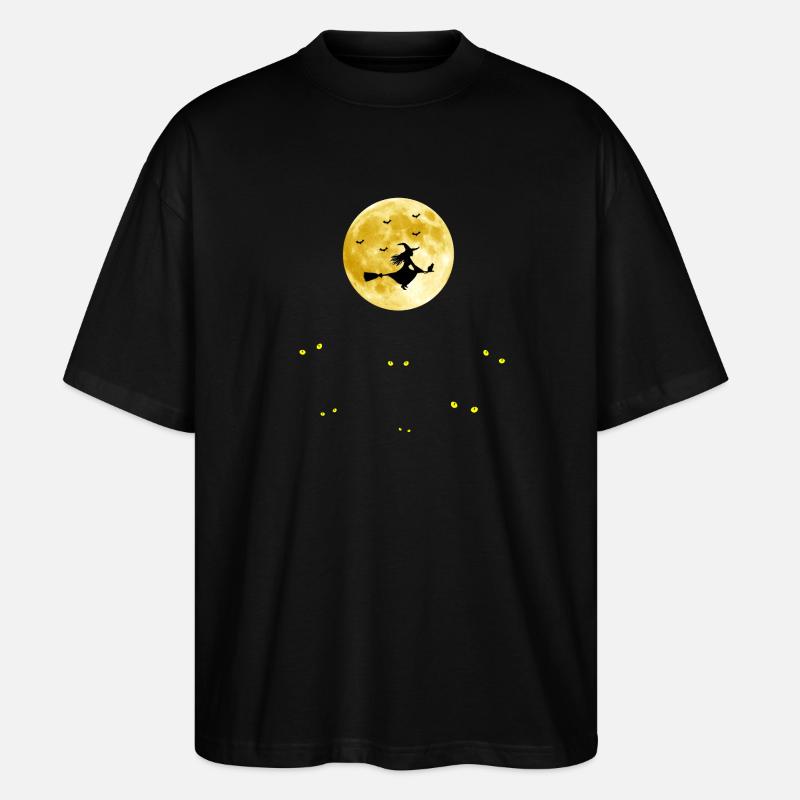 Mondnächte Hexenflug - Stanley/Stella Oversized Unisex Bio T-Shirt Blaster 2.0 - Schwarz