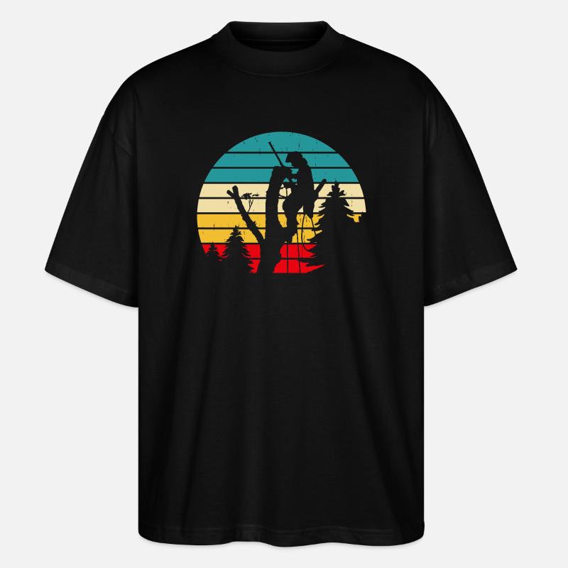 Lustiges Holzarbeiter Waldarbeiter Geschenk - Stanley/Stella Oversized Unisex Bio T-Shirt Blaster 2.0 - Schwarz