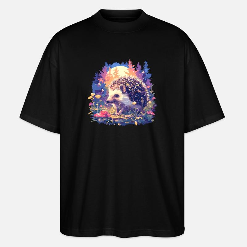 Hérisson - T-shirt bio Blaster 2.0 coupe oversize Stanley/Stella Unisexe - noir
