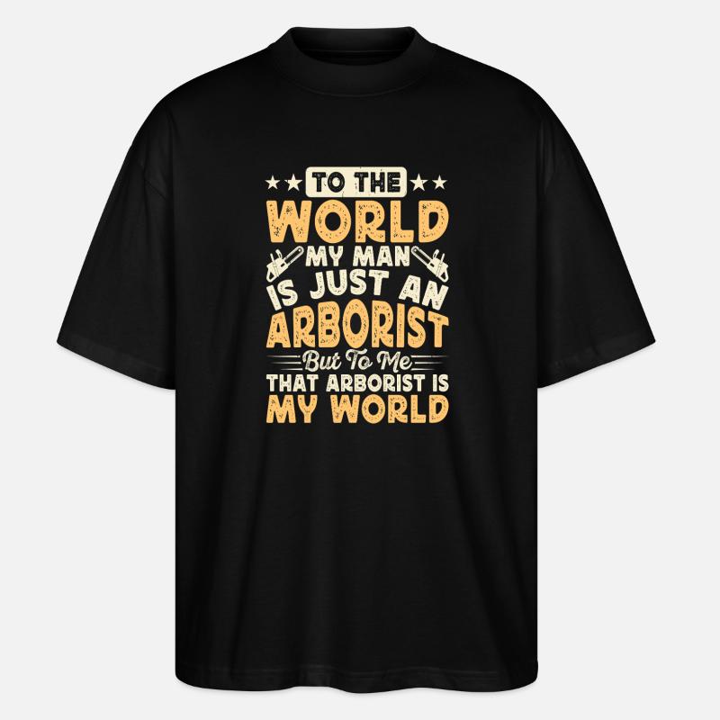 Baumpfleger Holzarbeiter Waldarbeiter Geschenk - Stanley/Stella Oversized Unisex Bio T-Shirt Blaster 2.0 - Schwarz