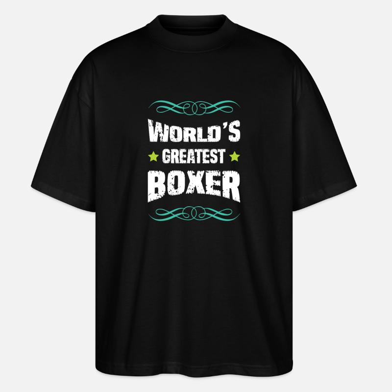 World's Greatest Boxer - Stanley/Stella Oversized Unisex Bio T-Shirt Blaster 2.0 - Schwarz