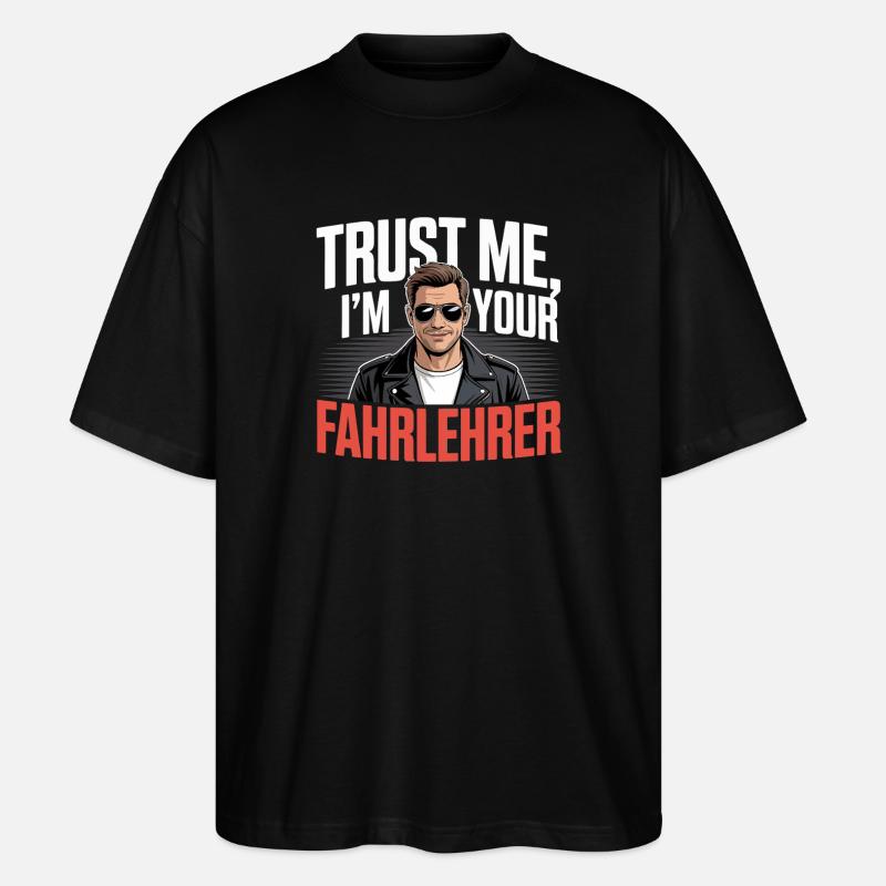 Kørelærer Køreskole Sej kørelærer - Stanley/Stella Oversize Unisex Øko T-shirt Blaster 2.0 - sort