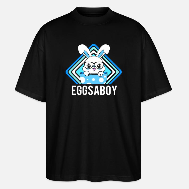 Gender Reveal Ostern Werdende Mutter - Stanley/Stella Oversized Unisex Bio T-Shirt Blaster 2.0 - Schwarz