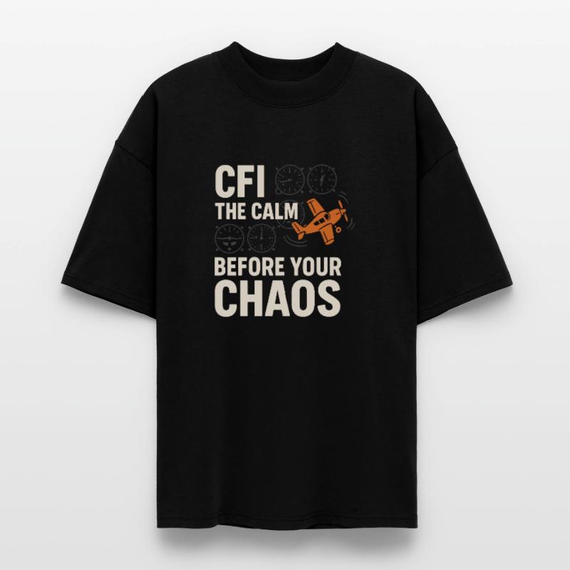 Flight Instructor Cfi Pilot Aviation Instructor Stanley/Stella Oversized Unisex Organic T-shirt Blaster 2.0