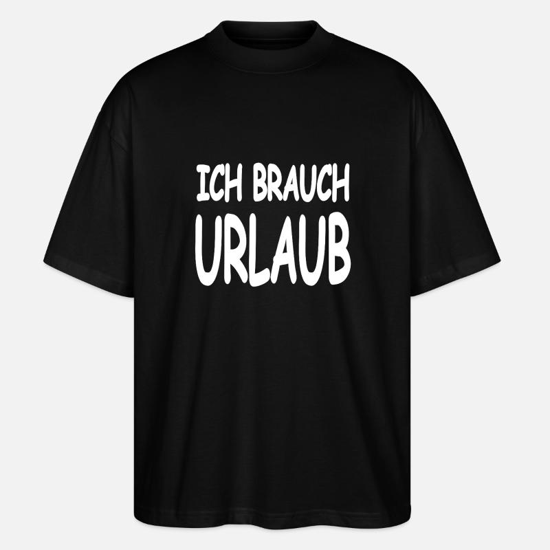 Urlaub - Stanley/Stella Oversized Unisex Bio T-Shirt Blaster 2.0 - Schwarz