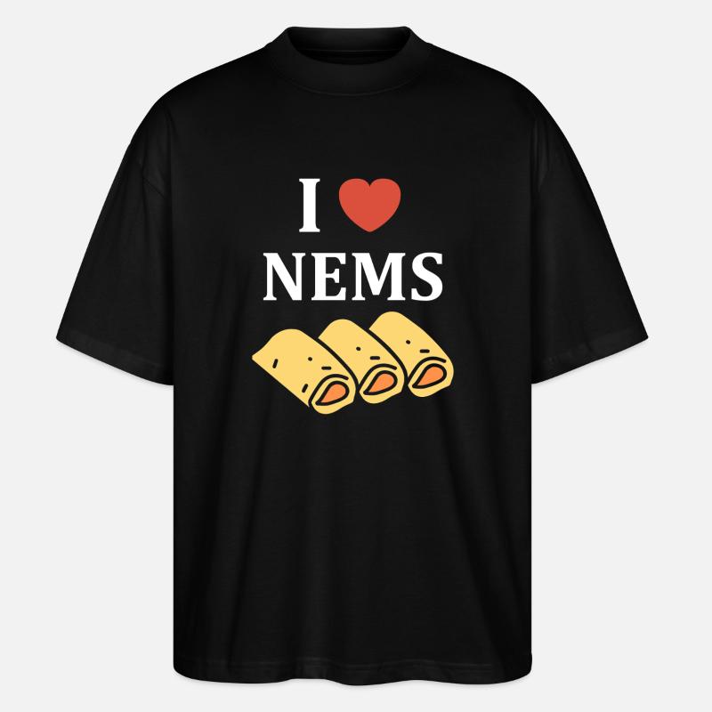 I love NEMS nems - T-shirt bio Blaster 2.0 coupe oversize Stanley/Stella Unisexe - noir