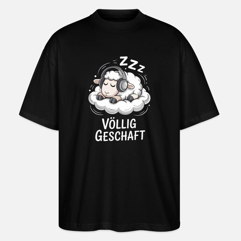 Completely done sheep design - Stanley/Stella Oversized Unisex Organic T-shirt Blaster 2.0 - black