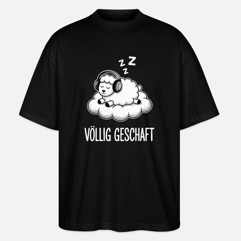 Completely done sheep design - Stanley/Stella Oversized Unisex Organic T-shirt Blaster 2.0 - black