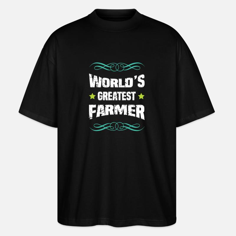 Weltbester Farmer – Shirt - Stanley/Stella Oversized Unisex Bio T-Shirt Blaster 2.0 - Schwarz