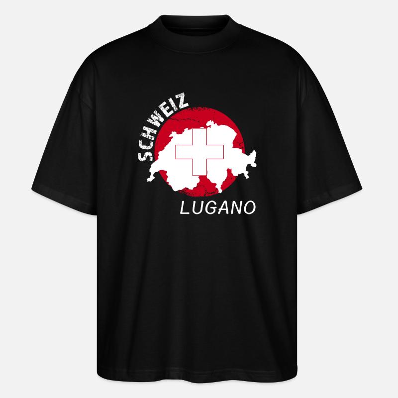 Lugano - Stanley/Stella Oversized Unisex Bio T-Shirt Blaster 2.0 - Schwarz
