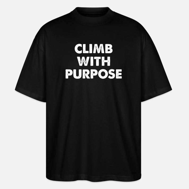 Climb With Purpose - Stanley/Stella Oversized Unisex Bio T-Shirt Blaster 2.0 - Schwarz