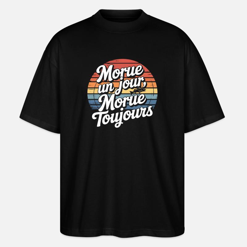 Morue Un Jour Toujours - T-shirt bio Blaster 2.0 coupe oversize Stanley/Stella Unisexe - noir