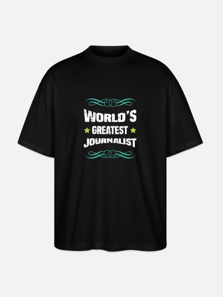 World's Best Journalist - Stanley/Stella Oversized Unisex Organic T-shirt Blaster 2.0 - black