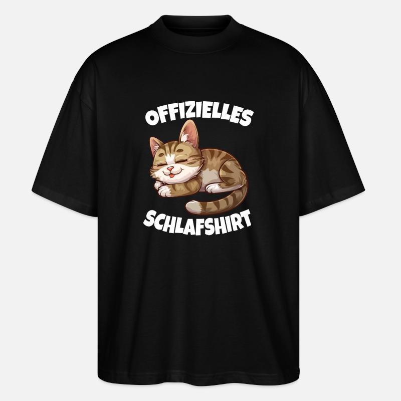 Offizielles Schlafshirt - Stanley/Stella Oversized Unisex Bio T-Shirt Blaster 2.0 - Schwarz