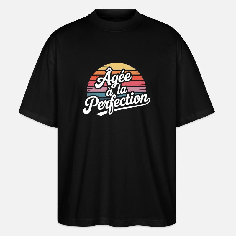 Âgéé à la Perfection - T-shirt bio Blaster 2.0 coupe oversize Stanley/Stella Unisexe - noir