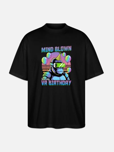 Birthday Gamer VR - Stanley/Stella Oversized Unisex Organic T-shirt Blaster 2.0 - black