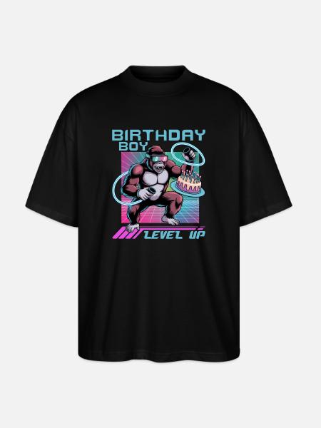 Birthday Gamer VR - Stanley/Stella Oversized Unisex Organic T-shirt Blaster 2.0 - black