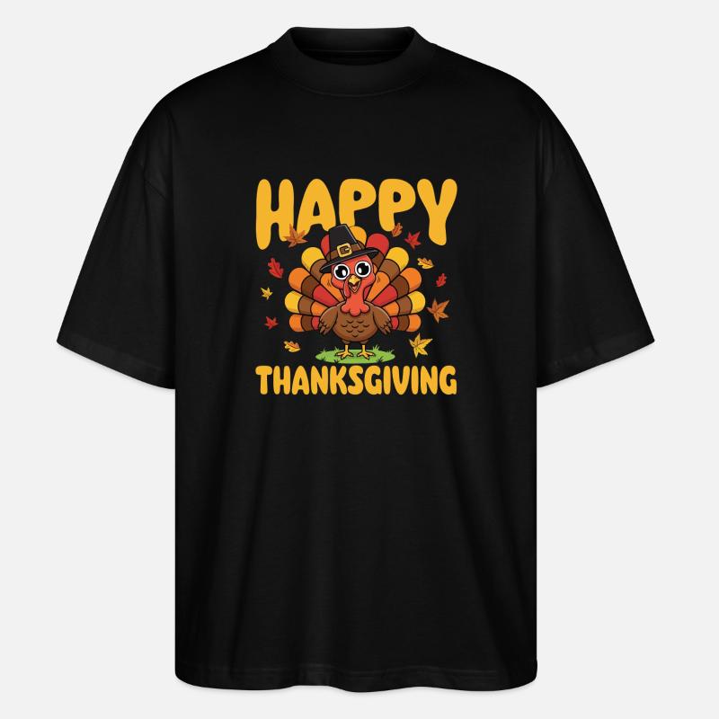 Frohes Thanksgiving Herbst Erntemischung - Stanley/Stella Oversized Unisex Bio T-Shirt Blaster 2.0 - Schwarz