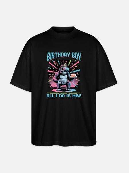 Anniversaire Gamer VR - T-shirt bio Blaster 2.0 coupe oversize Stanley/Stella Unisexe - noir