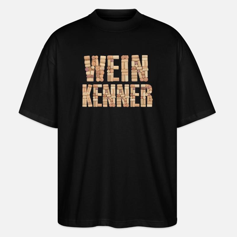 Weinkenner - Stanley/Stella Oversized Unisex Bio T-Shirt Blaster 2.0 - Schwarz