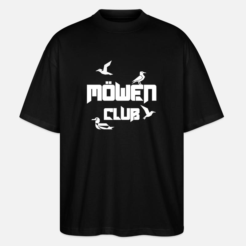 Möwen Club - Stanley/Stella Oversized Unisex Bio T-Shirt Blaster 2.0 - Schwarz