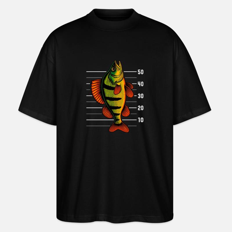 Perch Perch Perch Perch Bait - Stanley/Stella Oversized Unisex Organic T-shirt Blaster 2.0 - black