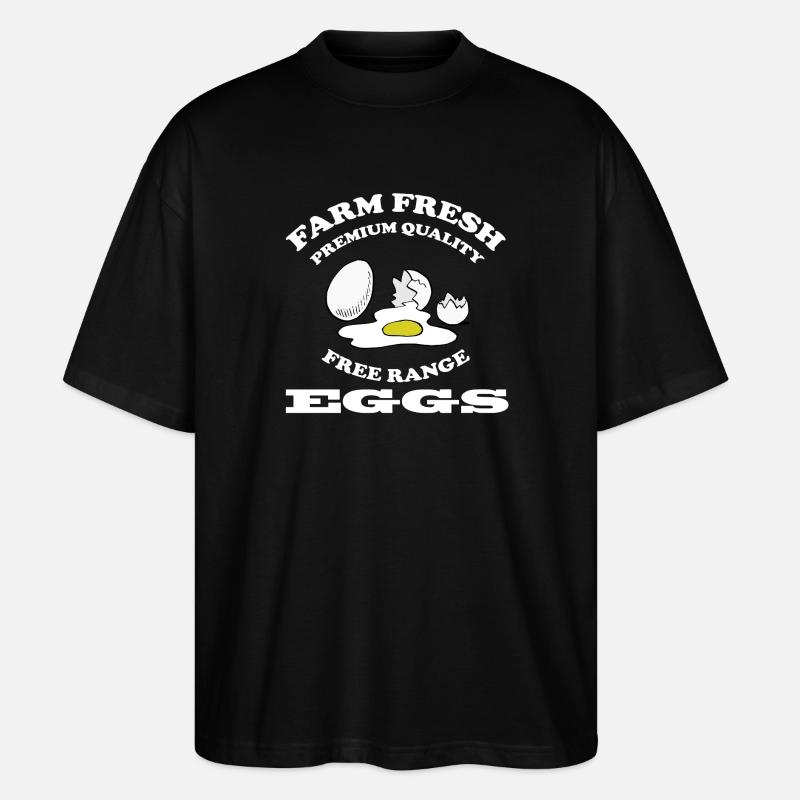 Eggs - Stanley/Stella Oversized Unisex Organic T-shirt Blaster 2.0 - black