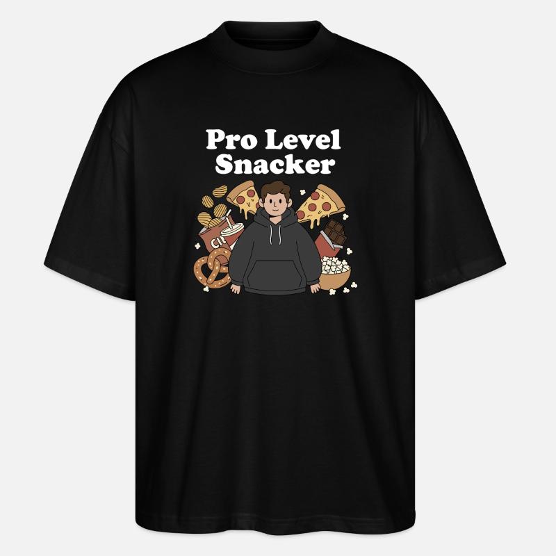 Pro Level Snacker Motif - Stanley/Stella Oversized Unisex Organic T-shirt Blaster 2.0 - black