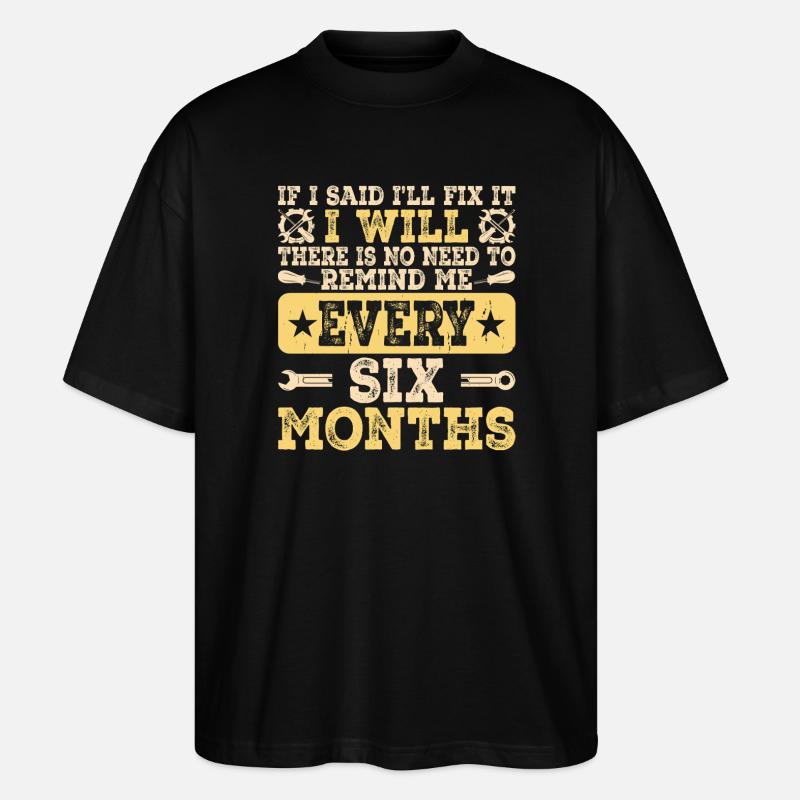 Mechaniker Mechatroniker Handwerker Geschenk - Stanley/Stella Oversized Unisex Bio T-Shirt Blaster 2.0 - Schwarz