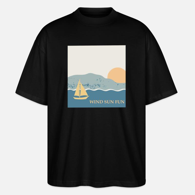 Vent Soleil Plaisir Navigation Rêve - T-shirt bio Blaster 2.0 coupe oversize Stanley/Stella Unisexe - noir