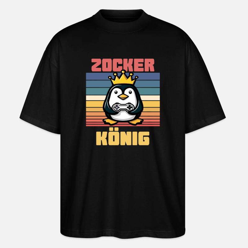 Zocker König - Stanley/Stella Oversized Unisex Bio T-Shirt Blaster 2.0 - Schwarz
