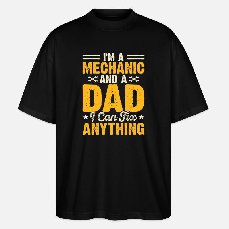 Mechanic Mechatronics Technician Handyman Gift - Stanley/Stella Oversized Unisex Organic T-shirt Blaster 2.0 - black