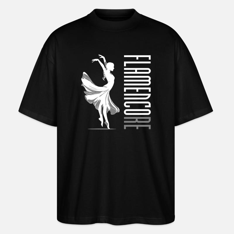 Flamencore White - Stanley/Stella Oversized Unisex Organic T-shirt Blaster 2.0 - black
