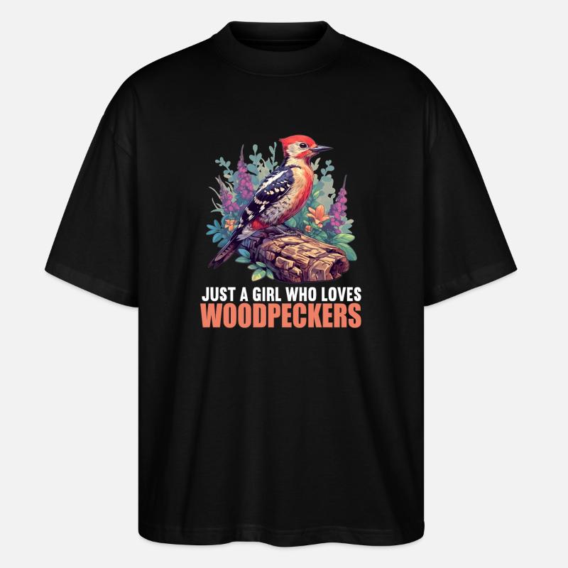 Spechte Specht - Stanley/Stella Oversized Unisex Bio T-Shirt Blaster 2.0 - Schwarz
