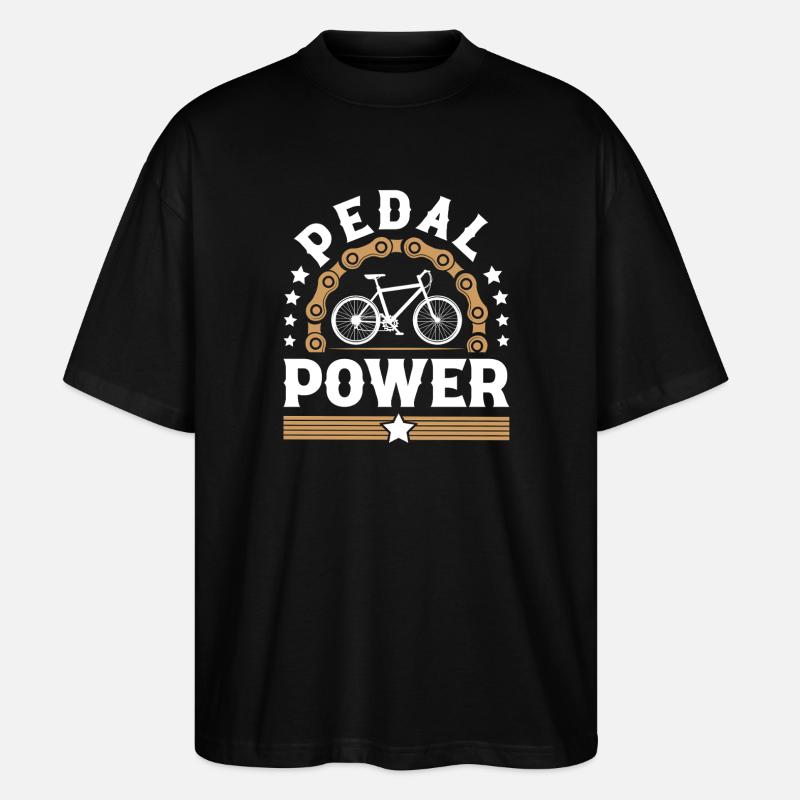 Fahrrad Fahrradfahrer - Stanley/Stella Oversized Unisex Bio T-Shirt Blaster 2.0 - Schwarz