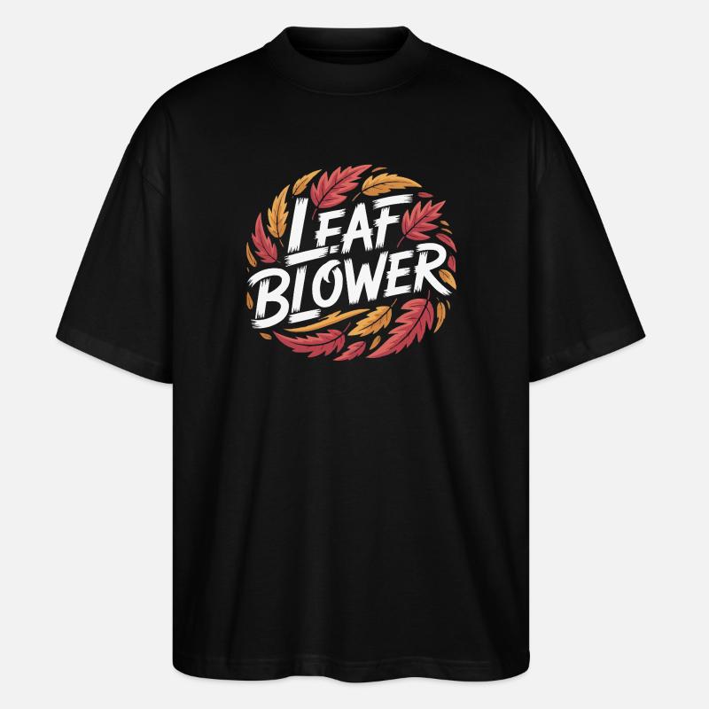 Laubbläser Herbstlaub - Stanley/Stella Oversized Unisex Bio T-Shirt Blaster 2.0 - Schwarz