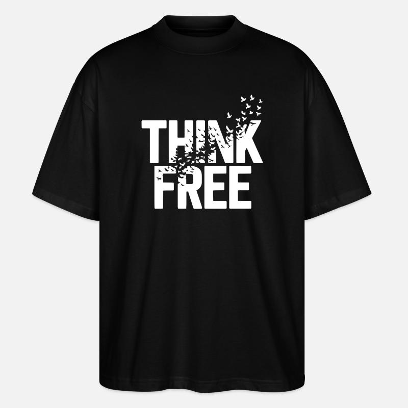 Pensez liberté libre - T-shirt bio Blaster 2.0 coupe oversize Stanley/Stella Unisexe - noir