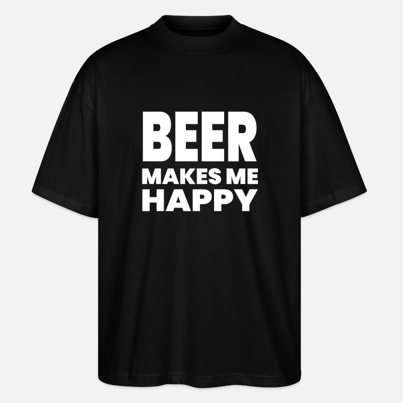 Bier - Stanley/Stella Oversized Unisex Bio T-Shirt Blaster 2.0 - Schwarz