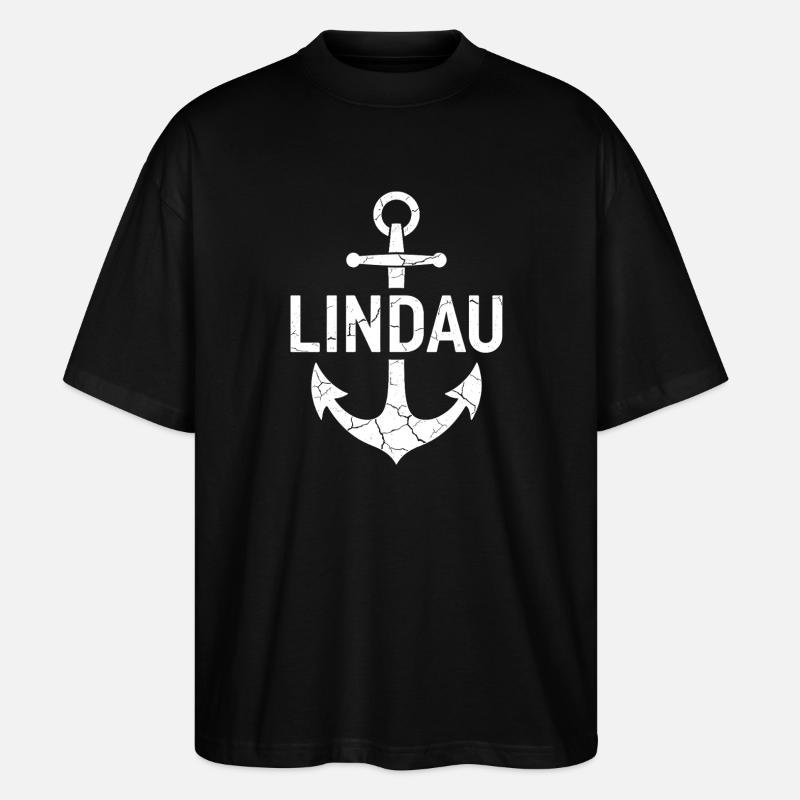 Anker Lindau Bodensee - Stanley/Stella Oversized Unisex Bio T-Shirt Blaster 2.0 - Schwarz