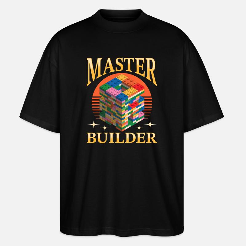Blocs de construction Enfants Brick Builder - T-shirt bio Blaster 2.0 coupe oversize Stanley/Stella Unisexe - noir